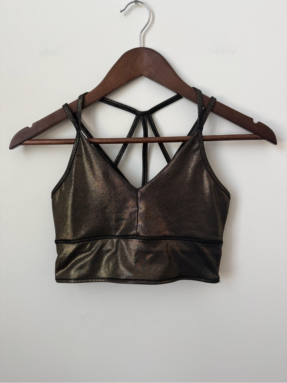 Born Primitive Metallic Strappy Sports Bra Size Small